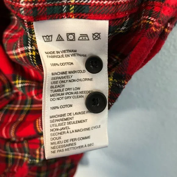 Urban Outfitters Red Cotton Plaid Flannel Button Down Shirt Autumn Fall Fashion - Picture 4 of 9